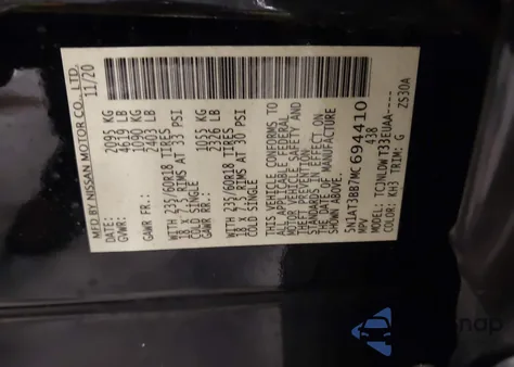 2021 Nissan Rogue Sv Intelligent Awd z USA, uszkodzony, nr VIN 5N1AT3BB7MC694410